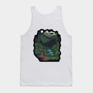 Hiking Cartoon Design - Buy and Plant a Tree Tank Top